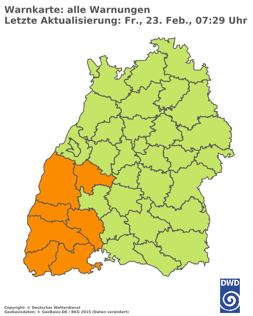 Aktuelle Wetterwarnungen für  Esslingen